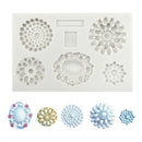 Drip Mold Silicone Mold 5 Cavity European Gem Chocolate Mould Turn Sugar