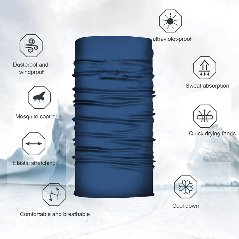 Cycling Camping Tube Scarf Outdoor Gaiter Bandana Headband (Royal Blue) Newly