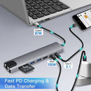 USB 3.0 Adapter PD Charging 4K HDMI USB C HUB Type-C Splitter For Laptop PC