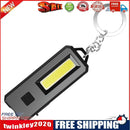 COB LED Mini Flashlight Keychain Outdoor Waterproof Pocket Work Lamp Black