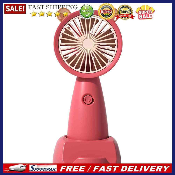 Mini Pocket Handheld Fan Portable Home Outdoor Desktop Cooling Fan with Base