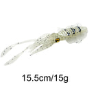 15.5cm 15g Bionic Squid Sea Fishing Lures Artificial Soft Bait (Luminous) Newly