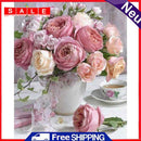 Full Cross Stitch Bouquet Vase Embroidery Cotton Thread DIY Needlework Home Kits
