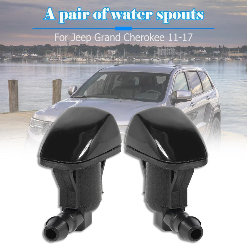 2011-2017 For Grand Cherokee Front Windshield Windscreen Washer Nozzles 1 Pair