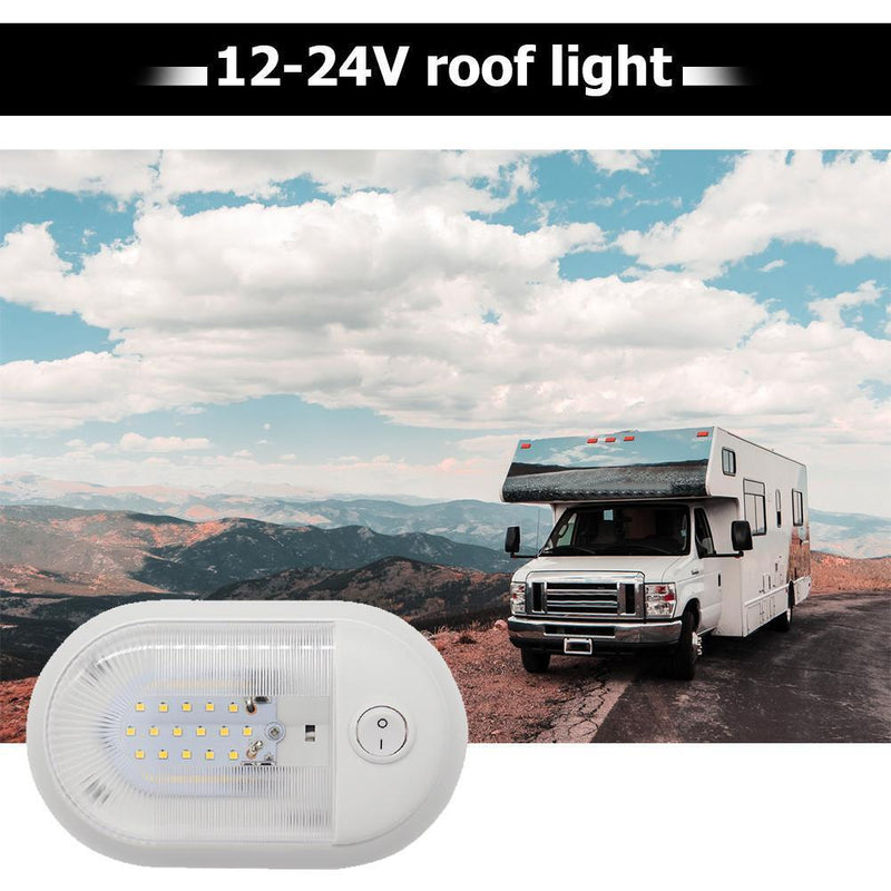 24 LED Ceiling Dome Light 12V/24V with On/Off Switch for RV Marine Yacht Camper
