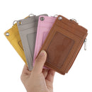 PU Leather Bus Cards Cover Business Wallet Keychain ID Card Holder Coin Purse