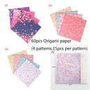 Hot DIY craft Kids Square Scrapbooking  Folding Papers Origami  Cherry Blossom