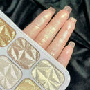 8 Colors Glow Highlighter Face Contour Blush Palette Body Makeup 2022, H3T E6B4