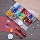 Octagonal Sealing Wax Tablet Set with Spoon Retro DIY Craft Seal Stamp Wax Beads
