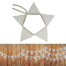 1* White Cotton Lace Flag Banner Bunting Pennant For Wedding Deco Birthday C8N3