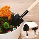 3pcs/Set Shovel Rake Spade Wood Handle Metal Head Kids Tool Tools Mini R4W0