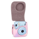 PU Leather Camera Case Protector for Instax Mini 11 9 8+ 8 (Aurora Pink) Newly
