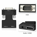 Adapter 1080P HDMI Female to VGA Male Audio Output Converter 3.5mm Audio Cable