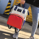 Mom Travel Rucksack Canvas Backpack Waterproof Portable Backpack (White) Newly