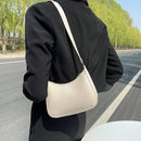 Retro Solid Color PU Leather Shoulder Underarm Bag Casual Women Hobos Handbags