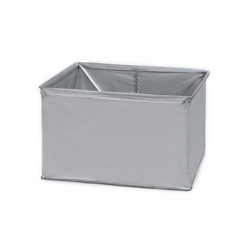 Camping Outdoor Foldable Organizer Case Storage Box w/ Wooden Lid (White M)