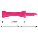 100 Pink Plastic Castle Step Grad Golf Tees up Height 39mm Newly