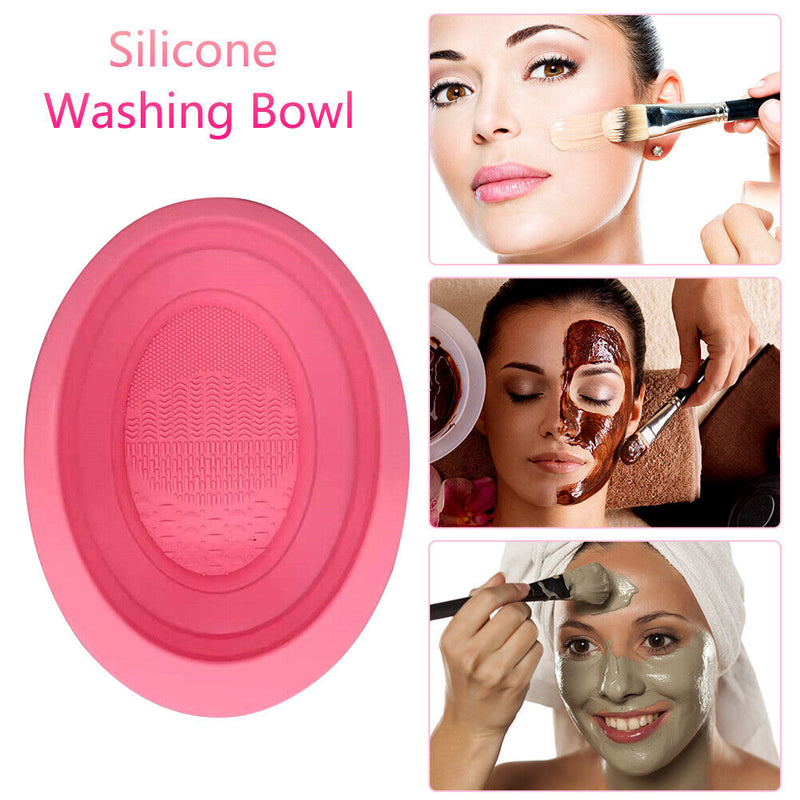 Foldable Washing Bowls Combination Set Makeup Eggs Brushes Cleaning Storage K