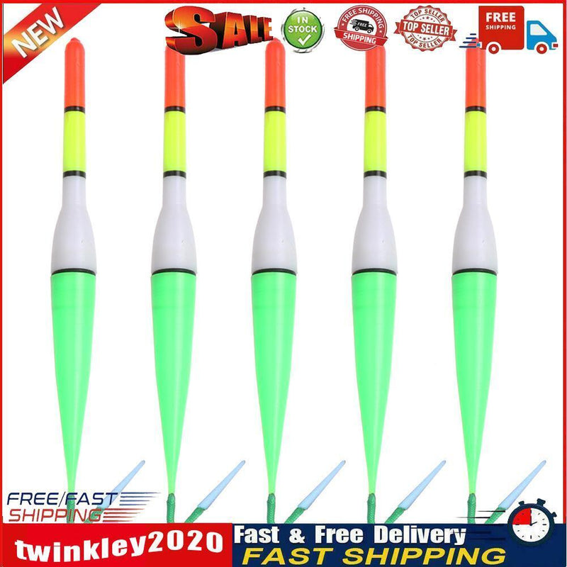 5pcs Illuminant Fishing Cork Plastic Floater LED Light Flashing Buoy Newly