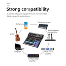 Mixer Sound Mixing Console USB Soundcard DJ Audio 48V Power (8 Channel US)
