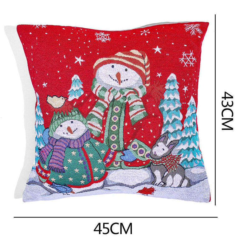 Christmas Throw Pillow Case Pillowcase Home Party Festival Decor with Zipper
