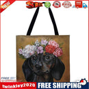 Dog wreath Printed Shoulder Shopping Bag Casual Large Tote Handbag 40*40CM