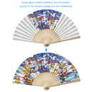 Hand Painted Folding Fan Oil Paint By Numbers DIY Snowman Kid Drawing Craft Gift