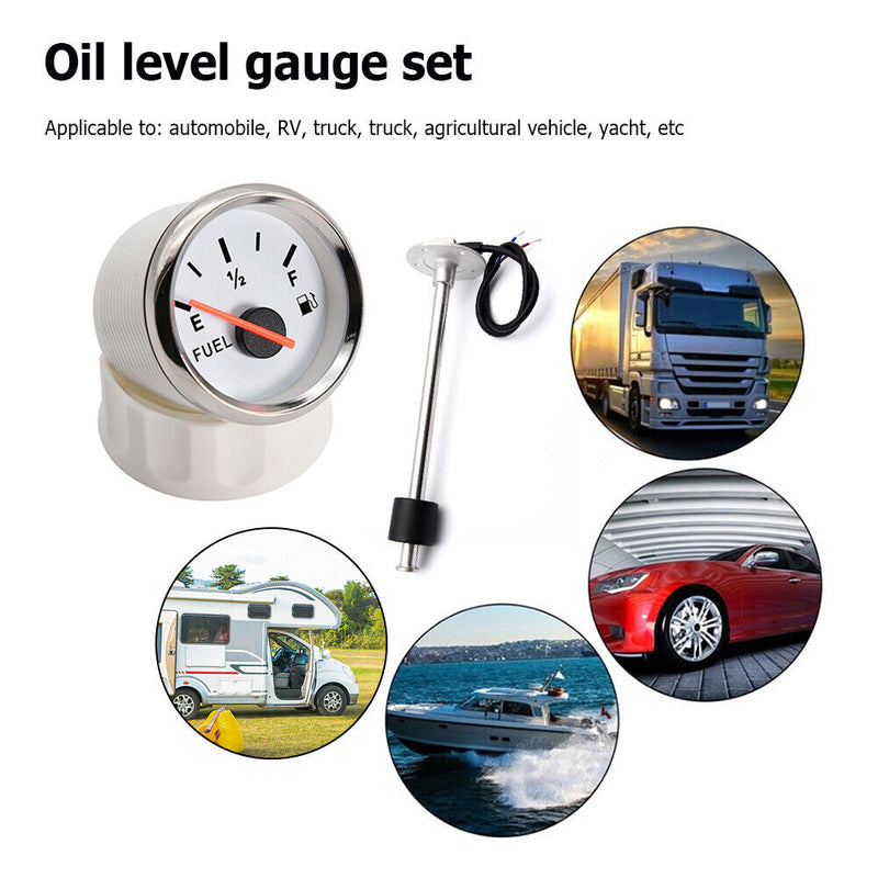 #A 0-190ohm Fuel Level Gauge IP67 Waterproof for Boat Digital Water Level Indica