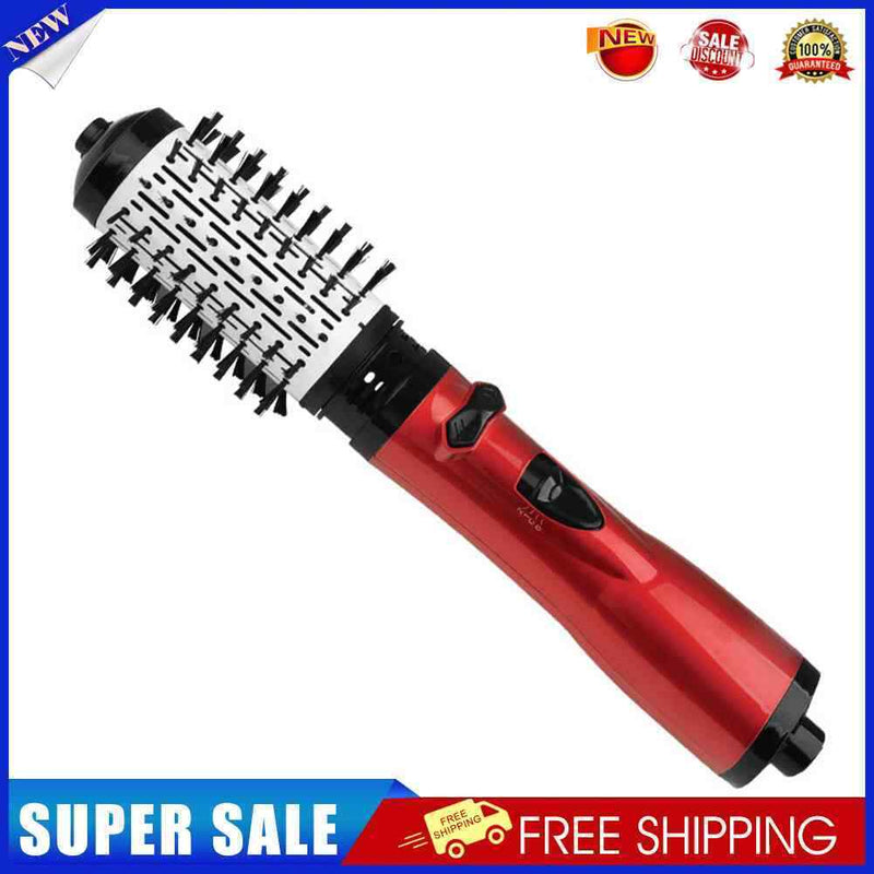 Round 2 in 1 Brush Hair Dryer Curling Straight Ion Hot Air Comb (US Plug)