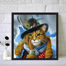 #A Waterside Cat Oil Paint By Numbers Kits DIY Handpainted on Canvas Wall Art