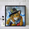 #A Waterside Cat Oil Paint By Numbers Kits DIY Handpainted on Canvas Wall Art
