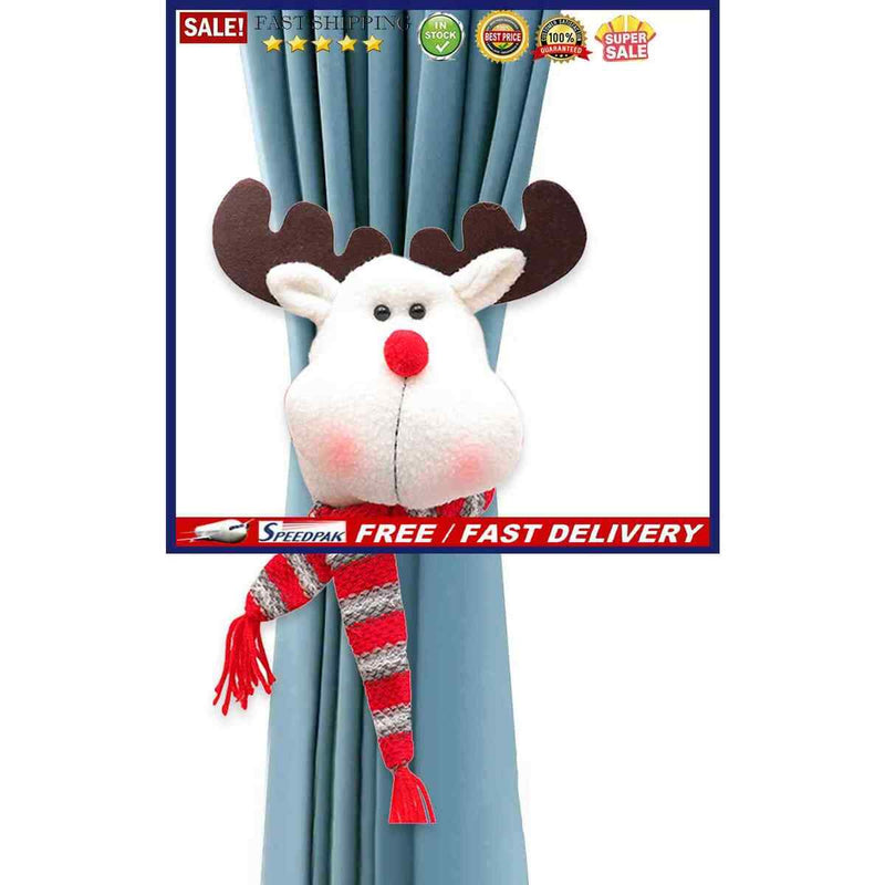 Portable Christmas Curtain Buckles Festival Ornament for Home Hotel Office Decor