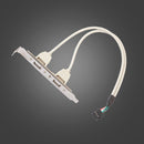 2 Port USB 2.0 Female to 9-Pin Motherboard Header Cable Adapter for PC