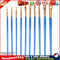 10pcs Blue Watercolor Gouache Paint Brushes Nylon Hair Painting Brush Set Newly
