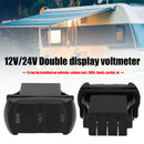 Red LED Digital Panel Double Voltmeter Rocker Switch Style Voltage Monitor Newly
