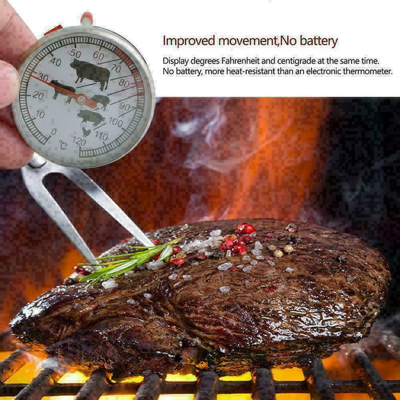 Steel Instant Read Probe Thermometer BBQ Meat Cooking P2T1 W B3A2 P7C0 U6H7