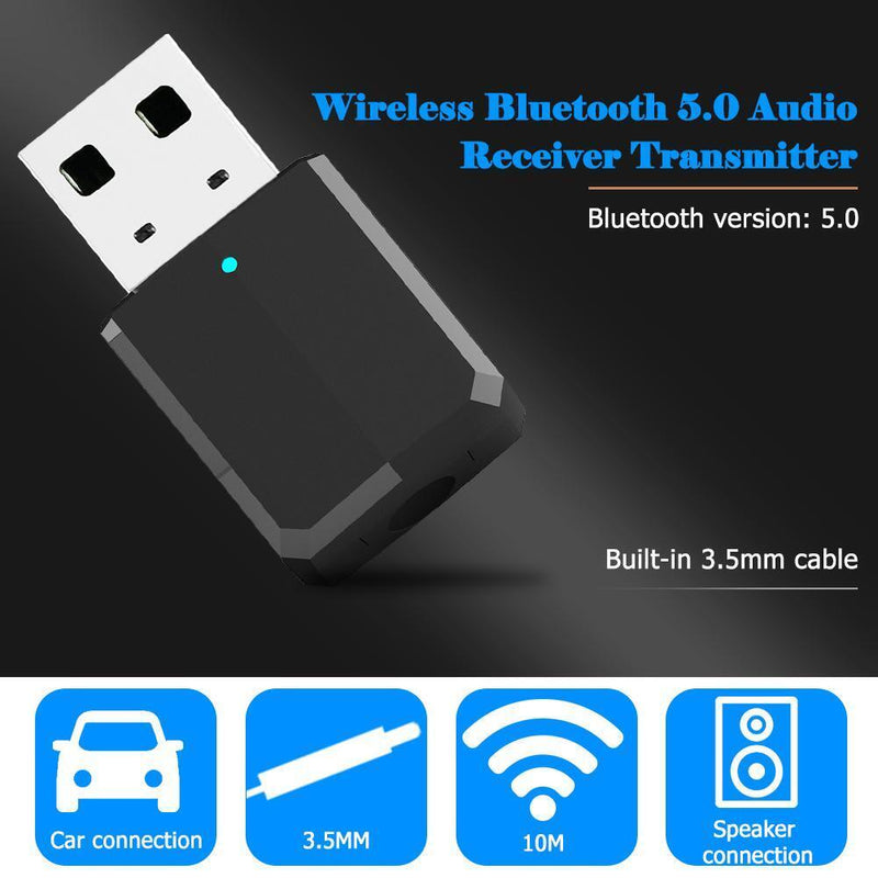 USB Bluetooth-compatible Dongle Adapter 5.0 Music Receiver Transmitter for