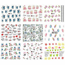 50 Sheets Flowers Water Transfer Manicure Nail Art Decals Sale Tips DIY Y1K9