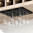 Wine Glass Rack Cabinet Stemware Holder Hanger Kitchen Organizer (Black) Newly