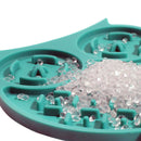 Dog Feeding Lick Mat Cat Feeder Licking Pad Slow Food Feeder Bowls (Blue) Newly