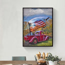 Diamond Painting Set Rhinestone Kit Full Round Drill 5D DIY Car with Flag