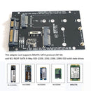 M.2 NGFF MSATA SSD to SATA 7 15Pin 2.5 Inch Adapter Card 2 in 1 Computer Riser