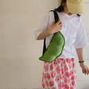 Creative Peas Shoulder Bag Plush Purse Cute Cartoon Chest Crossbody Phone Bags