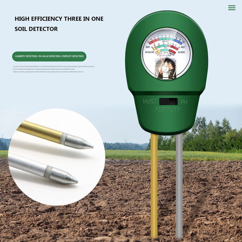 3 in 1 Soil PH Tester pH Light Hygrometer Moisture Analyzer Acidity Meter