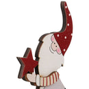 Home Wooden Craft Chrismtas Wood Ornament Desktop Decoration Santa Claus