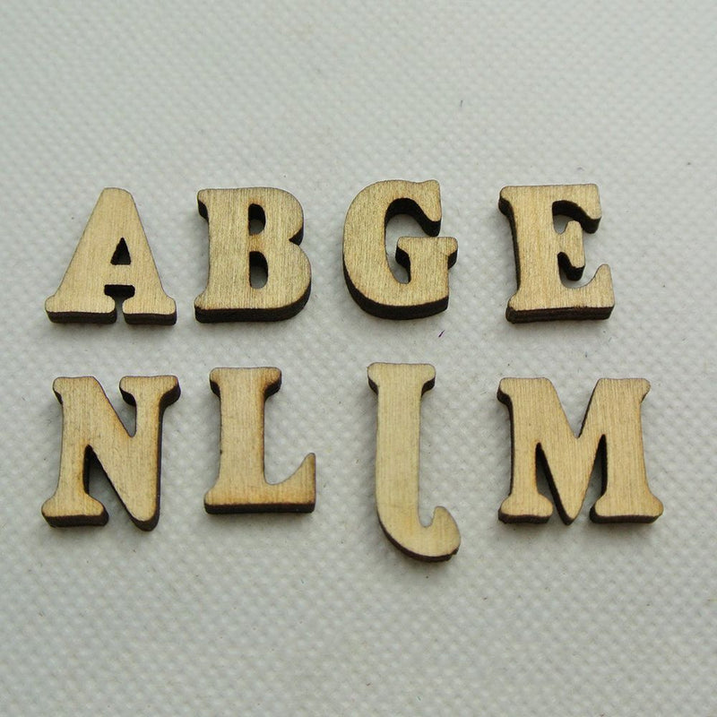 DIY Decoration Tile Alphabet Unfinished Wooden Letters Wood Sign Cutting Discs