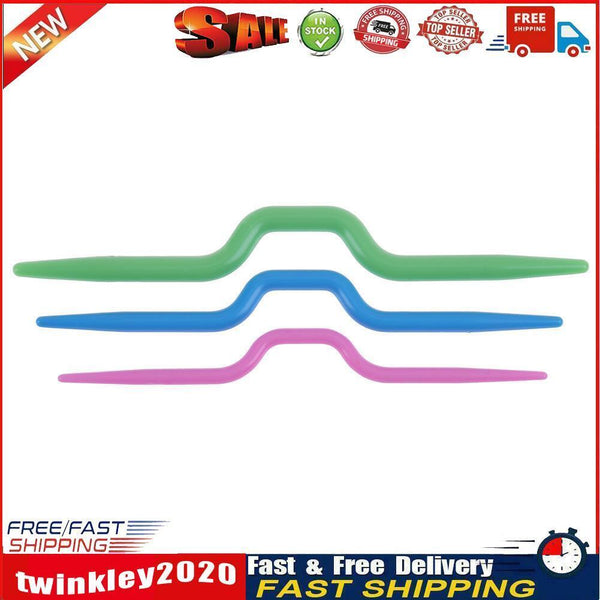3pcs Curved Scarf Sweater Knitting Twist Needles Crochet Hook Weaving Tool Newly