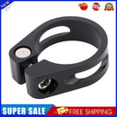 Mountain Bike Seatpost Clamp CNC Road Bicycle Seat Tube Clip (Black 34.9mm)