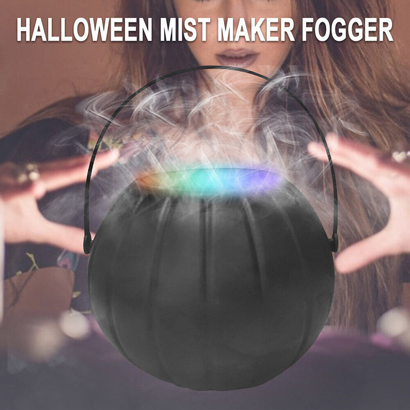 Halloween Jar Atomizing Light Holiday Party Prop Witch Fog Machine for Bar House