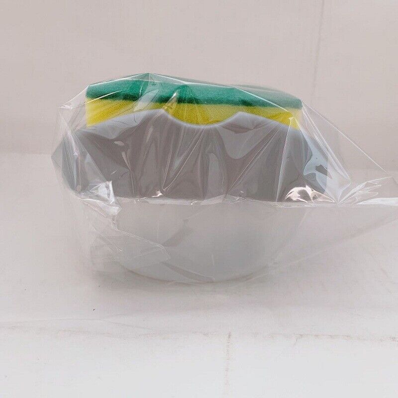 2-in-1 Soap Pump Dispenser with Sponge Holder Hand Press Soap Box (Grey)